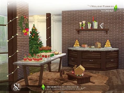 Holiday Yummies By Simcredible At Tsr • Sims 4 Updates Sims 4 Decor