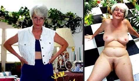 Crazy Old Column Dressed Undressed Granny Pussy