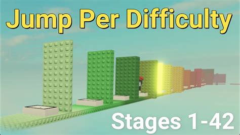 Jump Per Difficulty Chart Obby All Stages 1 42 Youtube