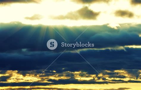 Sunrays Through Clouds Royalty Free Stock Image Storyblocks