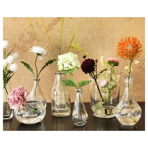 Viljestark Vase Clear Glass Height 6 ¾ Ikea