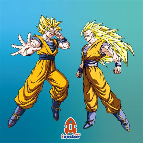 Goku Saiyayin Fases Dbz Vector Ivector