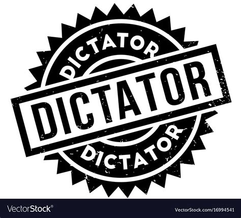 Dictator Rubber Stamp Royalty Free Vector Image