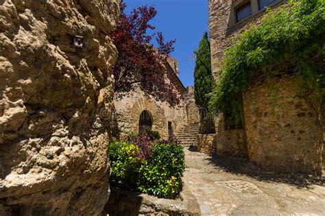 Pals Medieval Town In Catalonia Spain Stock Photo Image Of Emporda