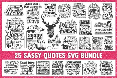 30 Sassy Svg Bundle Svg Sassy Quotes Svg Sassy Sayings Etsy