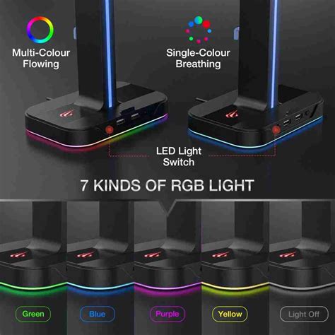Havit Rgb Gaming Mouse Pad And Headset Stand Combo Large Mouse Mat