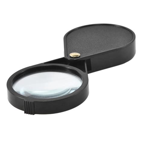 10x Folding Pocket Magnifier 256dia Loupe Lens With Keychain