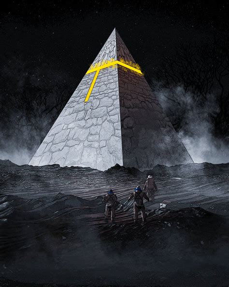 Download Black Pyramid With Yellow Light Wallpaper