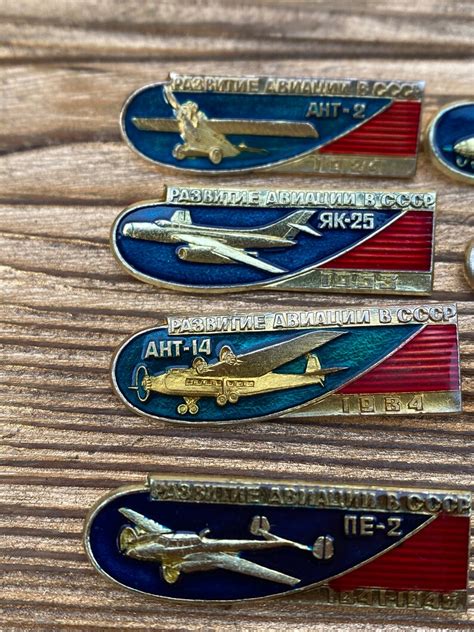 Soviet Plane Badges Airplane Pins Aircraft Etsy
