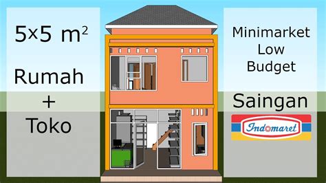 Demikianlah artikel tentang desain rumah sekaligus ruang usaha (ruko/rukan) berlantai 2. Desain Rumah + Toko (RUKO) 5x5 meter - YouTube