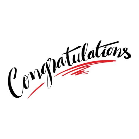 Congratulations Word Hand Lettering Calligraphy 22123746 Vector Art At