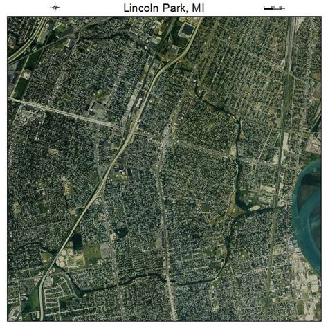 Aerial Photography Map Of Lincoln Park Mi Michigan