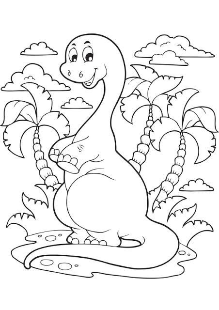 Detail Mewarnai Gambar Dinosaurus Kartun Koleksi Nomer 1