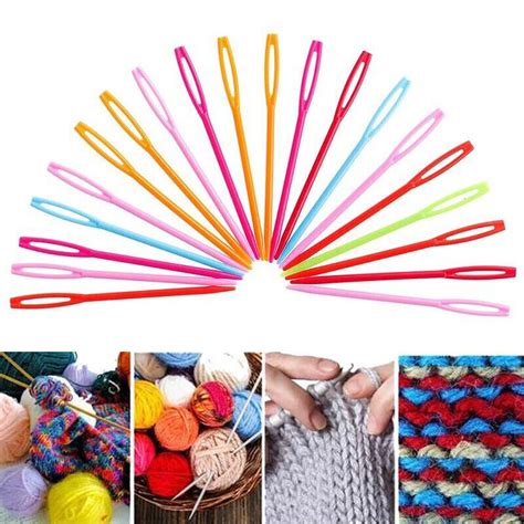 10x Children Kids Plastic Safety Needle Tapestry Sewing Wool Yarn