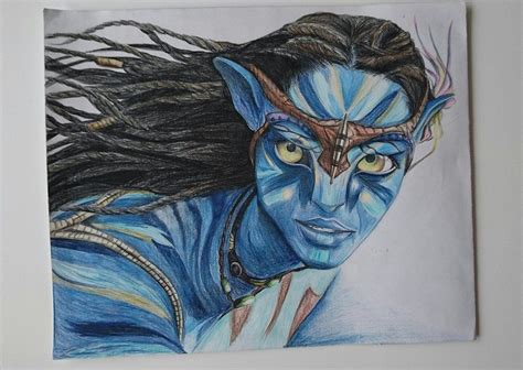 Dibujando A Neytiri De Avatar Dibujo Realista Con Col