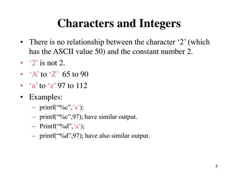 The character '\' begins what is called an escape sequence, and it essentially that you're using 2 characters to represent 1(special) character. PPT - Chapter 5 PowerPoint Presentation, free download ...