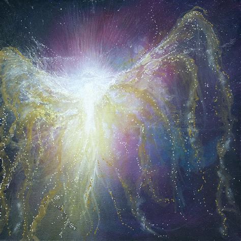 Golden Healing Angel Painting By Naomi Walker Pixels