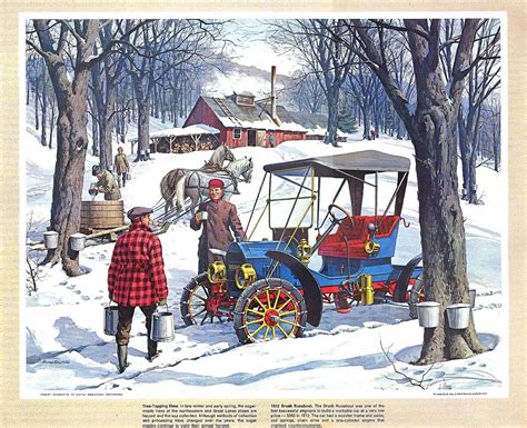 Great Moments In Early American Motoring Blog Vintage Christmas Cards Vintage Cards Time Art