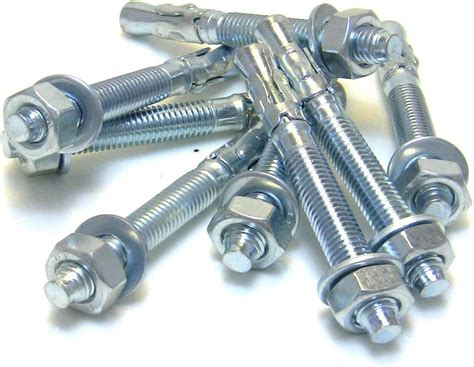 Pack Of 10 Heavy Duty Anchors Heavy Duty Dowels Wedge Anchor Bolt Anchor Galvanised M12 X 120