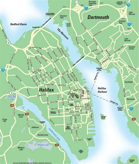 Halifax Area Map Bedford Basin • Mappery