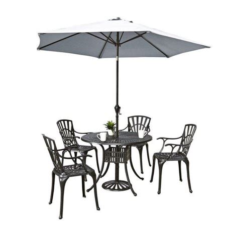 The umbrella pole is standard sized & fits most umbrella stands as well as most dining & bistro sets that are designed to accommodate umbrellas. Hawthorne Collections 6 Piece Patio Dining Set with ...