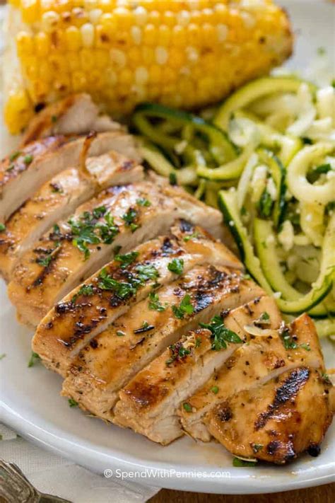 Add the oil to the chicken and make sure it coats all sides. Easy Grilled Chicken Breast (Ready in 20 Minutes!) - Spend ...