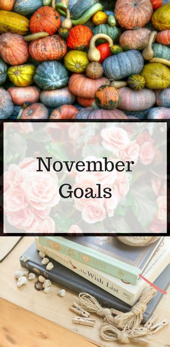 November Goals Goals Healthy Tips November