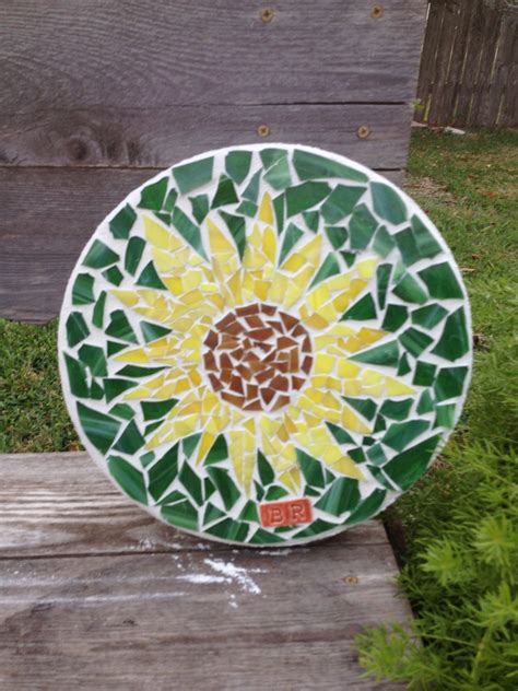 12 Inch Round Mosaic Stepping Stone By Brenda Rose Edna Texas