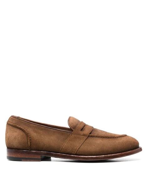Officine Creative Temple Suede Penny Loafers In Brown For Men Lyst
