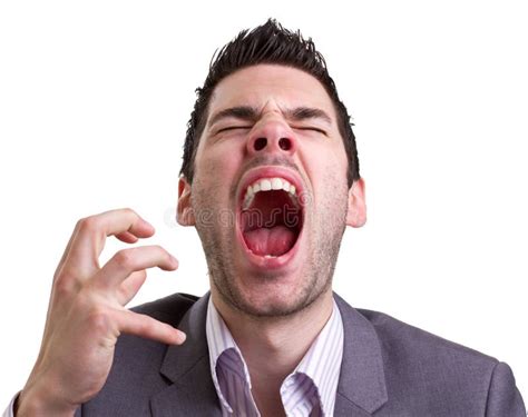 Angry Young Man Screaming Stock Image Image Of Shoulders 19746691