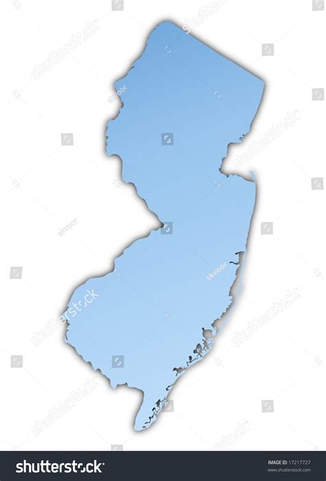 New Jerseyusa Map Light Blue Map Stock Illustration 17217727 Shutterstock