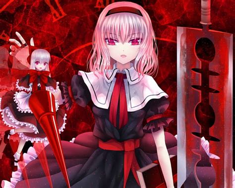 Red Evil Dress Evil Eerie Horror Scare Blade Anime Touhou