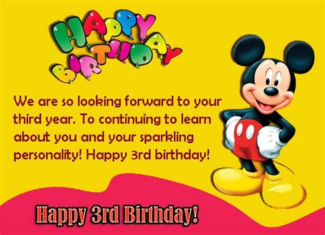 Happy 3rd Birthday Wishes And Quotes Wish Your Baby Son Or Daughter