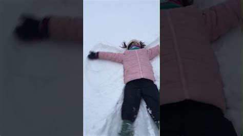 How To Make A Snow Angel On A Snowy Day Youtube