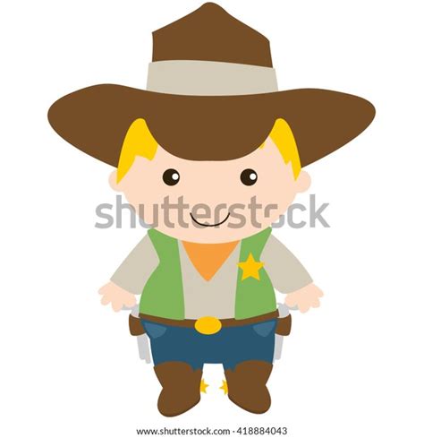 Baby Cowboy Stock Vector Royalty Free 418884043