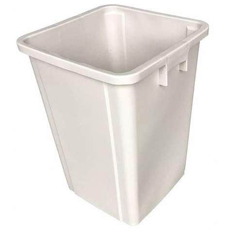 Tough Guy 4pgr9 19 Gal Plastic Square Trash Can Beige