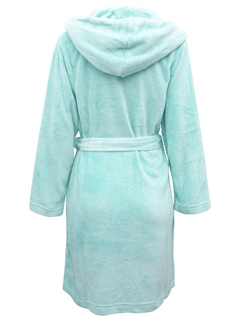 Follow That Dream Follow That Dream Mint Supersoft Hooded Fleece Dressing Gown Size 810