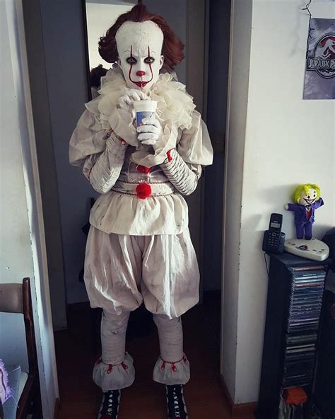 My Pennywise Cosplay Makeup Wig Fabric Dye Pompoms And Boots Made By Me Likes
