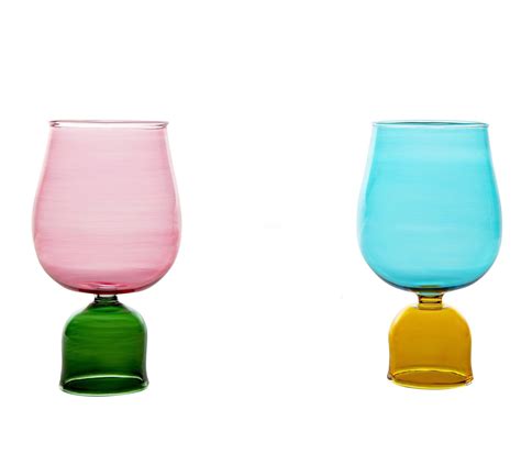 Multicolored Art Deco Vase Hand Blown Glassware Blown Glass Vases Vintage Glass Vase