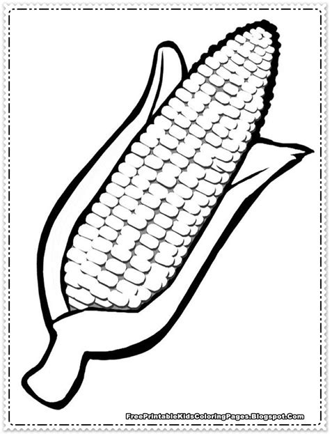 Corn Coloring Pages Printable Amp Blogger Design