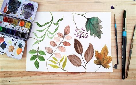 How To Paint Watercolor Leaves Easy Botanical Art Tutorial