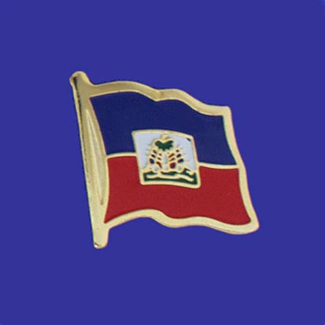 Haiti Flag Pin With Seal