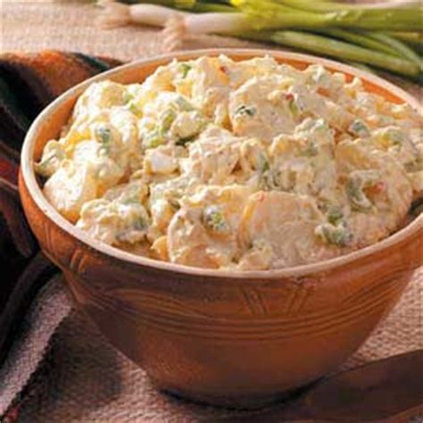 The added bonus is that you can eat it even though temperatures and humidity might be in the upper end of the scale. Sour Cream Potato Salad Recipe | Taste of Home