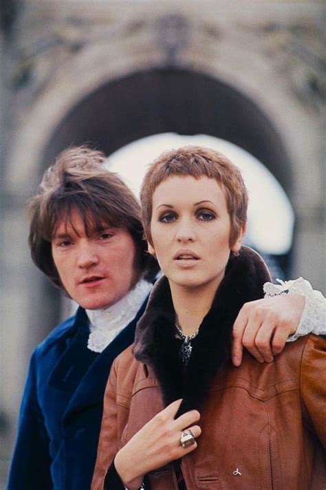 Julie Driscoll Pictured Standing With Brian Auger In Front Of Marble