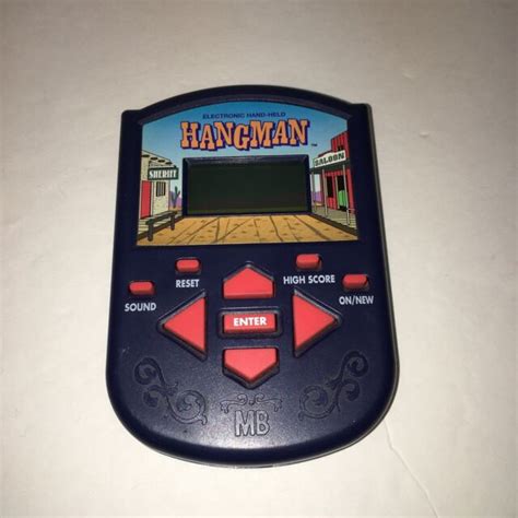 1995 Mb Hangman Electronic Hand Held Game Milton Bradley Puzzle