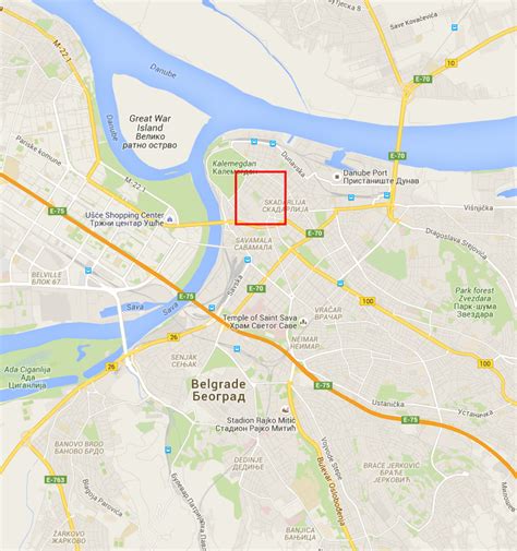 Достопримечательности на карте белграда Карта Белграда на русском
