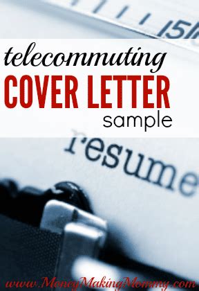 resume cover letter sample  telecommuting