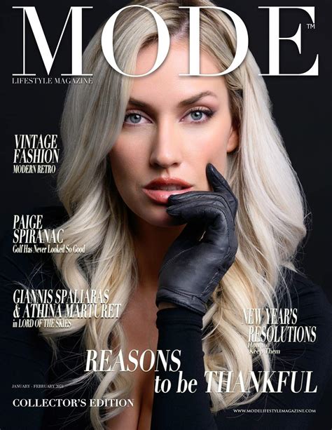 Buy Mode Lifestyle Magazine Reasons To Be Thankful Collector S Edition Paige Spiranac Cover