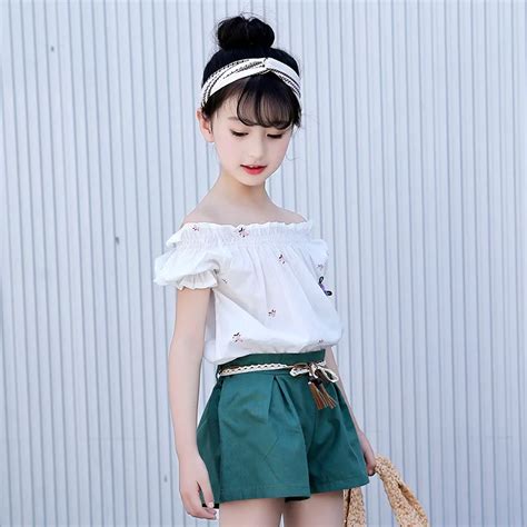 Baby Girl Clothes Fashion Girl Suit Floral Shirt Shorts 2 Pieces Teen