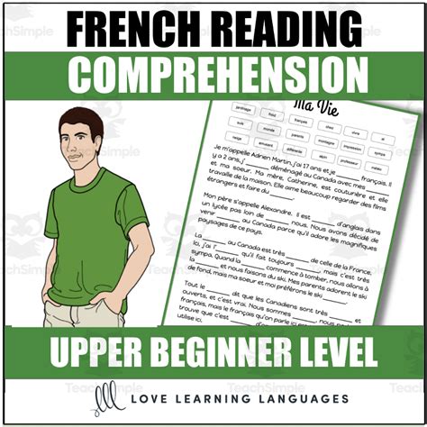 French Reading Comprehension Passage Engaging Text And Questions By